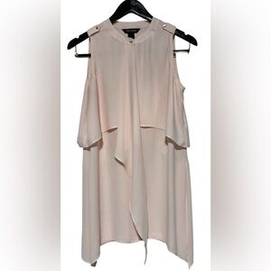 White House Black Market Draped Sleeveless Blouse – XS